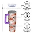 thumbnail image 4 of Halloween Cute Icons on Pink Pattern Tumbler with Handle and Lid,40oz Double Wall Vacuum Insulated Tumbler,Cups Gift for Women and Men, 4 of 7