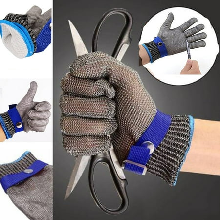 

TiFyTof2ys Safety Cut Proof Stab Resistant Stainless Steel Gloves Metal Mesh Butcher (Buy 2 Get 1 Free)