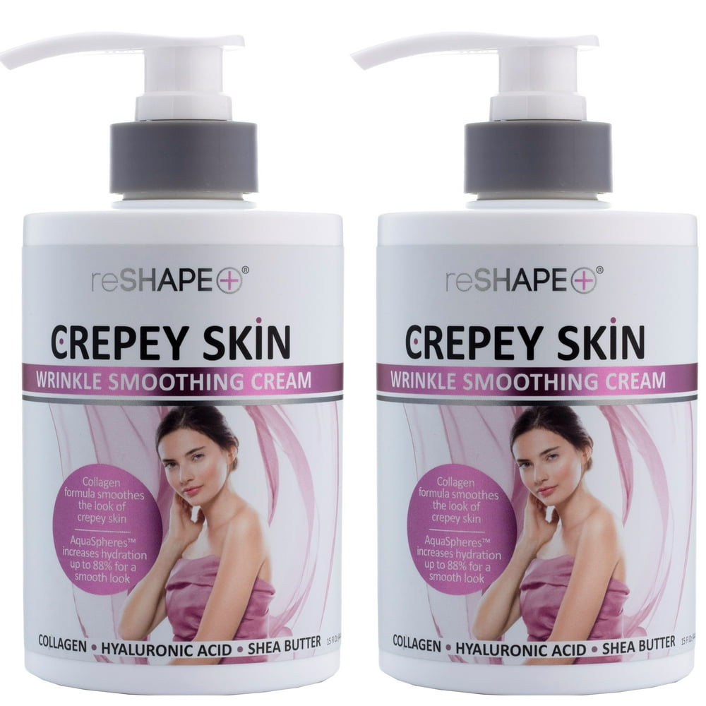 ReShape Crepey Skin Treatment Cream. Wrinkle Smoothing Cream w/ Collagen. Hydrating Cream