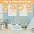 thumbnail image 2 of Baby Shower Crate Closet with Handle Wood Large Capacity Baby Shower Basket Portable Newborn Baby Basket Decorative Baby Storage Crate for New Parents, 2 of 10