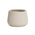 thumbnail image 5 of LuxenHome 12.5 Dia Off-White Ribbed Round Planter Pot, 5 of 7