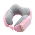 thumbnail image 1 of Linda almohada de cuello de espuma viscoelástica con funda de forro polar suave, almohada de viaje para niños y adultos, 1 of 5