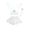 Pretend Play Dress Up Mozlly White Twinkle Fairy Tutu Costume (3pc Set) (Multipack of 6)