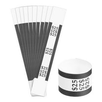Uxcell Pack of 150 Money Band Bundles, Self-Adhesive Bill Wrappers, 5"x1.18", Grey