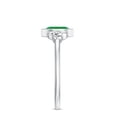 thumbnail image 3 of Rosec Jewels Natural Emerald Promise Ring with Celtic Knot - Bezel Set May Birthstone Ring - 4X8 mm - AAA Quality - Ready to Gift, 18K White Gold, US 13.00, 3 of 8