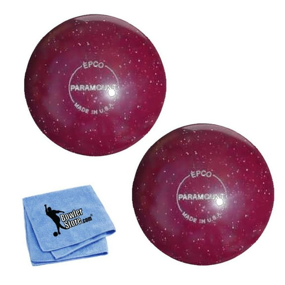 EPCO Duckpin Bowling Balls- Speckled House Ball - Cranberry (4 7/8 inch- 3lbs. 10 oz.) 2 Balls