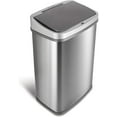 thumbnail image 2 of Nine Stars Automatic Kitchen Trash Can, 13.2 Gallon Stainless Steel Motion Sensor Garbage Bin with Soft Close Lid, Silver, 2 of 2