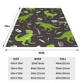 thumbnail image 3 of Pofeuu Dinosaur Skeleton Print Ultra-Soft Micro Fleece Blanket,for Bed Or Sofa,All Season Throw Blankets Flannel Blanket-50"x40", 3 of 7