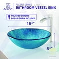thumbnail image 2 of ANZZI Accent 16.5" High Tempered Glass Vessel Bathroom Sink in Blue Ice, 2 of 4
