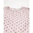 thumbnail image 4 of Moomaya Womens Printed Round Neck Top, Short Petal Sleeves Summer Top, 4 of 9