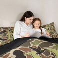 thumbnail image 4 of Castle Fairy Camo Duck Letter B Twin Comforter Sets 3-Piece for Adults,Hunting Theme Bedding Set,Black Reversible, 4 of 6
