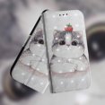 thumbnail image 4 of Case for Nokia C21 Plus Cover Magnetic 3D Pattern Wallet Flip Case With Strap - Cat, 4 of 5