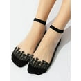 thumbnail image 2 of YooGuoGuo Women's Fishnet Floral Lace Transparent Socks, 2 of 6