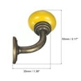 thumbnail image 2 of Wall Hooks, 2Pack - Zinc Alloy Single Prong Ceramic Handle Clothes Hook, Bronze Hooks for Hanging Towel (Yellow), 2 of 6