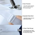 thumbnail image 3 of LAICAIW (4 Pcs Triangle Blanc)-Porte-Draps Sangles Attaches-4 Pcs Attaches Triangle pour Drap-Housse Support d'Angle Élastique Bande Ajustable Porte-Draps Pince Bretelles Pinces (Blanc), 3 of 7