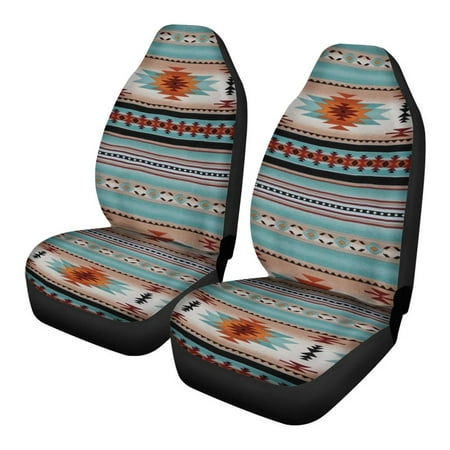 Binienty Car Seat Covers Front Seats Only 2pcs Set Aztec Native Design Universal Fit