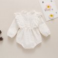 thumbnail image 2 of Felwors Barboteuse à Manches Longues d'Automne en Coton Uni pour Bébés Filles, Justaucorps, Vêtements, 2 of 6