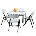 thumbnail image 5 of Zimtown 4 Packs Plastic Folding Chair for Party, Weeding, Picnic Conference, Portable Chiars, White, 5 of 8