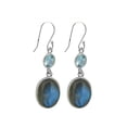 thumbnail image 4 of Yo Treasure Women Blue Topaz Labradorite Earring 925 Silver Gifts for Her, 4 of 7