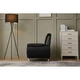 thumbnail image 3 of Kingway Furniture Lilian Faux Leather Livingroom Sofa in BlackGray, 3 of 7