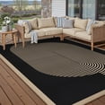 thumbnail image 2 of BERTHMEER 8'x10' Large Easy Jute Area Rugs for Living Room, Washable Outdoor Patio Rugs Indoor Outdoor Carpet for Farmhouse Neutral Geometric Non Slip Black Rugs for Bedroom Dining Room, 2 of 8