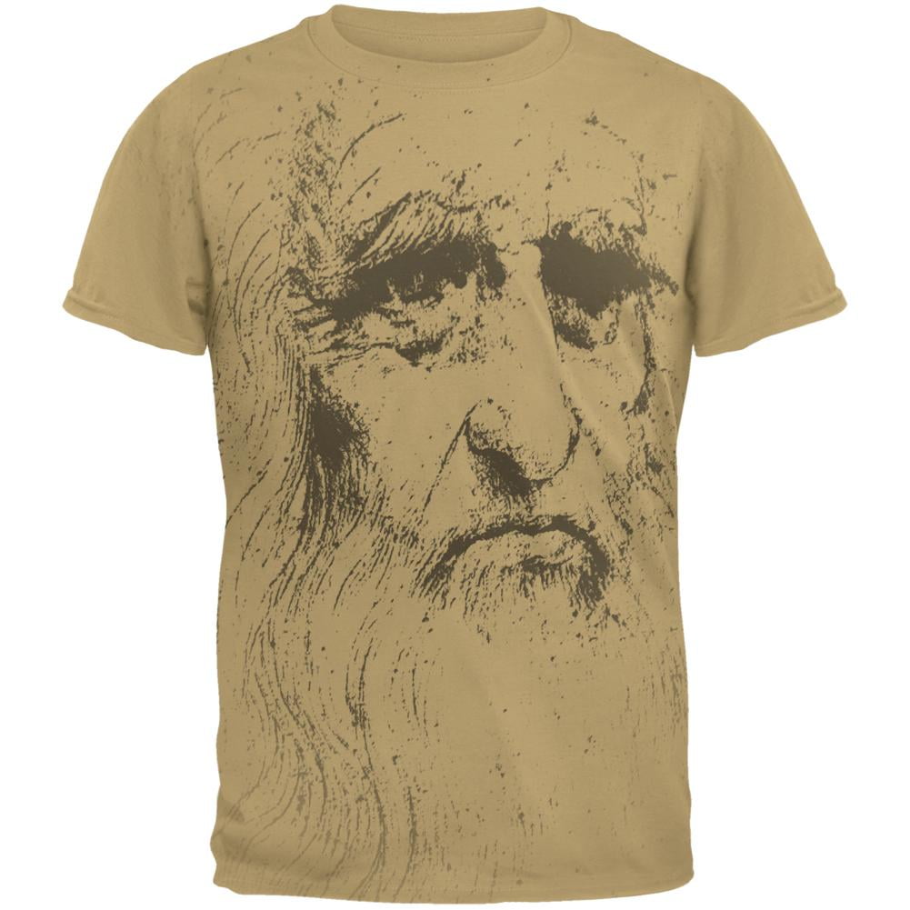 Old Glory - Leonardo Da Vinci Portrait Mens T Shirt Tan 2XL - Walmart