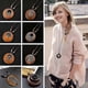 thumbnail image 3 of Retro Women Wooden Leaf Owl Long Sweater Chain Ethnic Round Necklace Clock Pendant Female Jewelry Neck Accessories Gifts Collar, 3 of 4