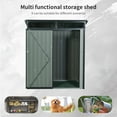 thumbnail image 6 of 5X3ft Metal Outdoor Storage Shed With Transparent plate Gray, 6 of 7