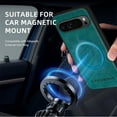thumbnail image 4 of Dteck Magnetic Case for Google Pixel 7A ,Slim Leather+TPU Case Compatible with MagSafe Shockproof Back Phone Cover for Google Pixel 7A,Green, 4 of 10