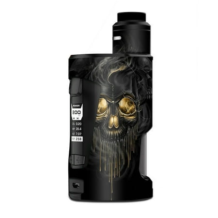 Glowing Skeleton - Skin Decal Vinyl Wrap for Geekvape GBox Squonk Kit 200W Vape Kit skins stickers cover/ golden Skull, glowing skeleton