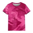thumbnail image 5 of ADSSDQ Cotton Tshirts For Women Short Sleeve Women'S Plus Size Tops Shirts Crewneck Soft Tunics Summer Camouflage Print Cute Spring Maternity Clothes Red S, 5 of 5
