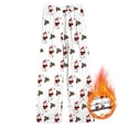 thumbnail image 2 of NOLDARES Pajamas for Women, Cute Pajama Pants Christmas Trousers Wide Leg Holiday Flannel Sleepwear(Brick Red,S), 2 of 4