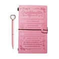 thumbnail image 1 of Regalo: Juego de Cuaderno Rosa + Bolígrafo Corazón, Cuaderno de Cuero, Notas Recargables, Diario de Viajes, 1 of 3