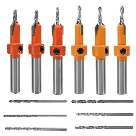 

12pcs Practical Chamfer Drilling Tool Countersink Twisting Drill Bit Screw Drill