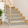 thumbnail image 4 of Mi Alma Floral Black Off-White Tile Stickers - Removable Vinyl 4x4, 24 pcs, 4 of 10