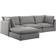 thumbnail image 2 of Meridian Furniture Mackenzie Grey Durable Linen Textured Modular Sectional, 2 of 14