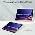 thumbnail image 2 of Allytechgroup Folio Case for Samsung Galaxy Tab S9 11 inch 2023 Released (Model Number: SM-X710/X716B/X718U), Slim Trifold Stand Cover with Pencil Holder Clear Back Shell Shockproof Cover, Rosegold, 2 of 8