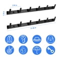 thumbnail image 3 of Multi-Functional Wall Mounted Coat Rack organizer, Black Aluminum Hook Coat Rack - 6 Hooks Horizontal Model, 3 of 5