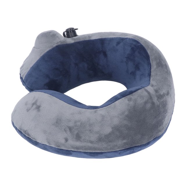 Almohada de viaje en forma de U portátil suave 360 grados cuidado de la columna cervical almohada de viaje autoinflable transpirable ahorro de espacio para dormir ANGGREK Otros