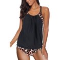 thumbnail image 2 of Xishao Mujer Traje de Baño Tankini de Dos Piezas con Estampado Bañador de Elastia Deportivo A-Leopardo G A-Leopardo G Xishao ropa, 2 of 2