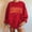 Red, variant on Ayfxijin Pullover Sweaters for Women,Women's Round-Neck Football Printed Loose Long Sleeve Hoodies Sweatshirts Blouse
