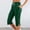 Army Green, variant on Jesvior Women'S High Waisted Capri Pants Elastic Waist Casual Pull On Cropped Pants with Pockets for Summer Beach Lounge