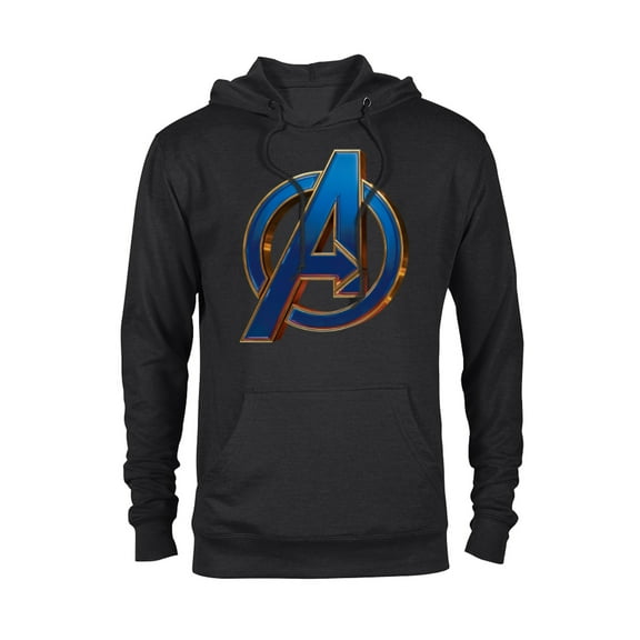 Marvel Avengers: Endgame Movie Logo in Blue - Pullover Hoodie for Adults - Customized-Black
