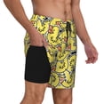 thumbnail image 2 of Honeii Ducks Print Men's Swim Shorts,Mens Swim Trunks,Breathable Mesh Beach Shorts for Swimming,Surfing, and Beach Activities-3X-Large, 2 of 6