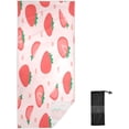 thumbnail image 2 of Dreamtimes Beach Towels Beautiful Juicy Strawberry Camping Towels Sand Free Beach Towel, 30"x60" Large Beach Towels Quick Dry Bath Travel Towels Pool Yoga Beach Mat for Men Women, 2 of 7