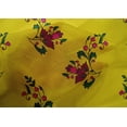 thumbnail image 4 of oneOone Cotton Silk Medium Yellow Fabric Leaves & Floral Block Sewing Material Print Fabric By The Yard 42 Inch Wide, 4 of 4