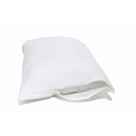 National Allergy 2 Pack Allergy and Bed Bug Proof Pillow Cover, Standard, White