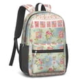 thumbnail image 2 of Pioneer Flower Floral Print Pattern 17" School Backpacks for Teens,Waterproof Oxford Fabric,S-Shape Padded Straps for School,Travel,Hiking,Camping, 2 of 5