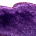 thumbnail image 5 of Destyer Soft Fluffy Heart Shaped Plush Purple Area Rug, 15.7" x 19.7", 5 of 8
