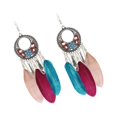 thumbnail image 4 of de Las Mujeres Hechas a La Cuelga Los Pendientes Marrones Cuelga La Joyería de oreja , # 1 Muliti-Color Yinane Pendiente borla de Bohemia, 4 of 6